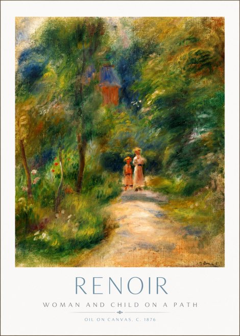 Renoir Woman and Child in a Landscape II No3 - Juliste