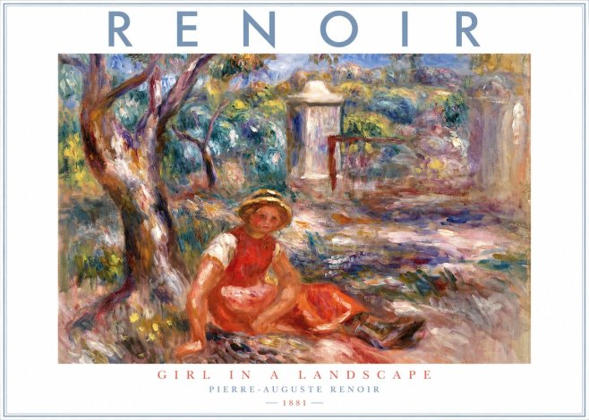 Renoir Girl in a Landscape No2 - Juliste