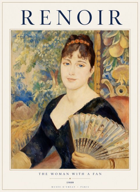 Renoir The Woman with a Fan No1 - Juliste