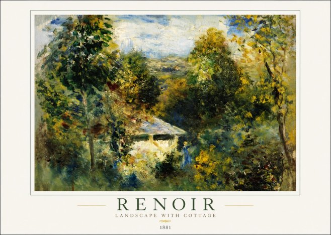 Renoir Landscape with a Cottage No3 - Juliste