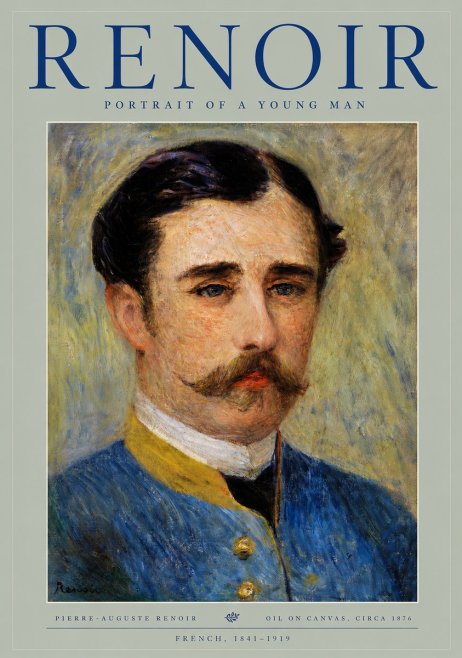 Renoir Portrait of a Young Officer No3 - Juliste