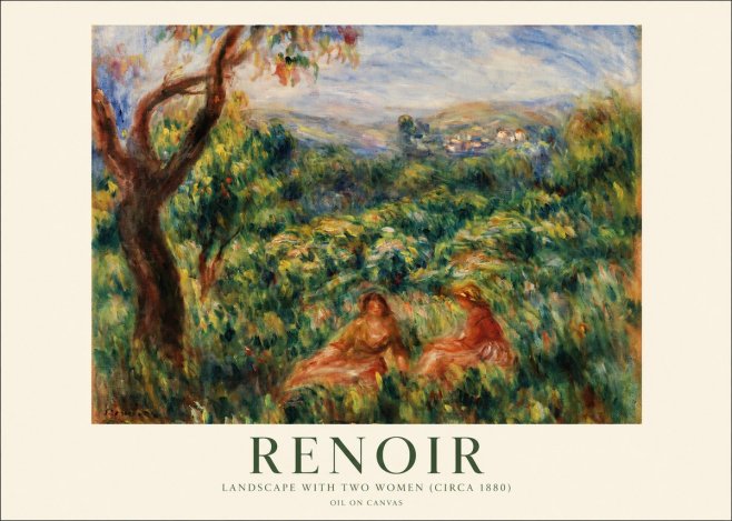 Renoir Landscape with Two Women (Circa 1880) No1 - Juliste