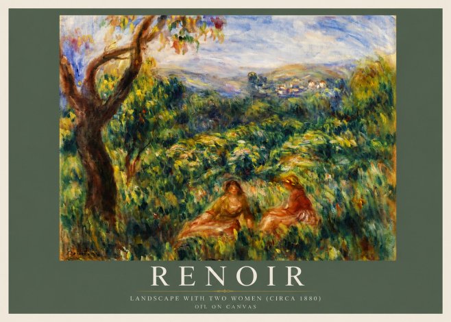 Renoir Landscape with Two Women (Circa 1880) No2 - Juliste