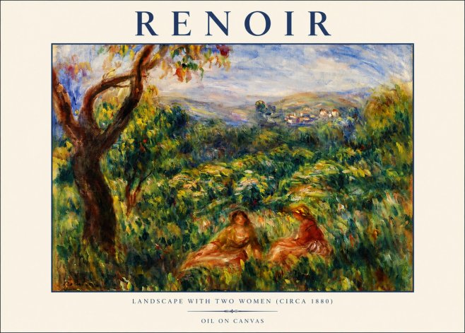 Renoir Landscape with Two Women (Circa 1880) No3 - Juliste