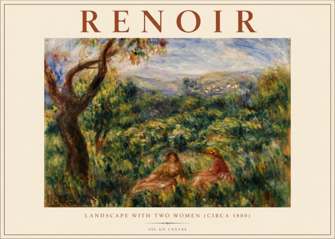 Renoir Landscape with Two Women (Circa 1880) No5 - Juliste