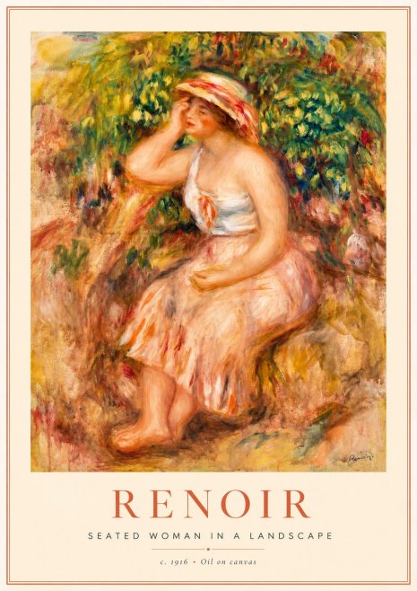 Renoir Seated Woman in a Landscape No1 - Juliste