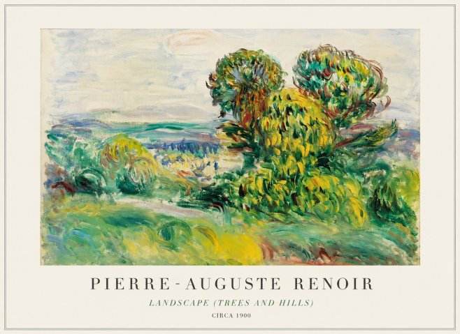 Renoir Landscape (Trees and Hills) No1 - Juliste