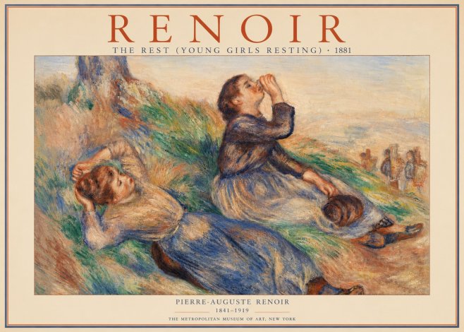 Renoir The Rest (Young Girls Resting) No2 - Juliste