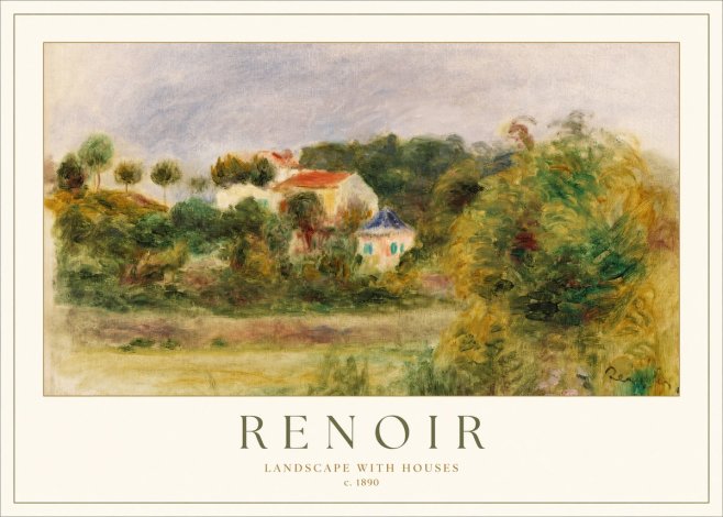 Renoir Landscape with Houses No1 - Juliste