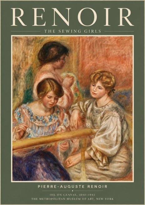 Renoir The Sewing Girls No5 - Juliste