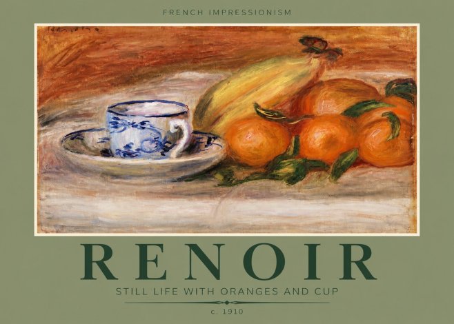 Renoir Still Life with Oranges and Cup No4 - Juliste