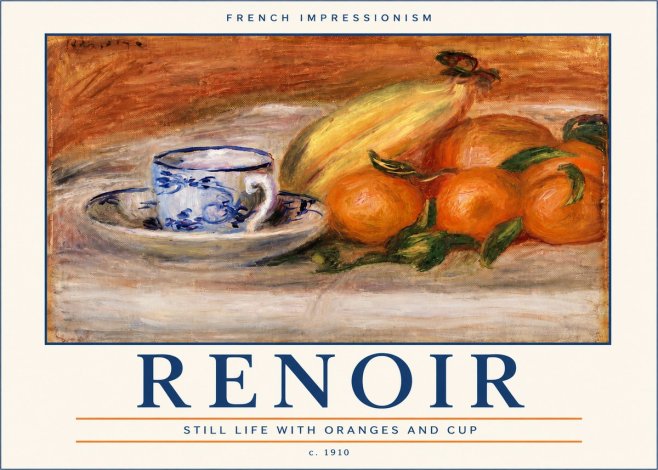 Renoir Still Life with Oranges and Cup No5 - Juliste