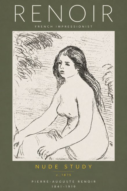 Renoir Nude Study No4 - Juliste