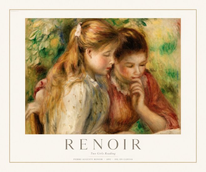 Renoir Two Girls Reading No1 - Juliste