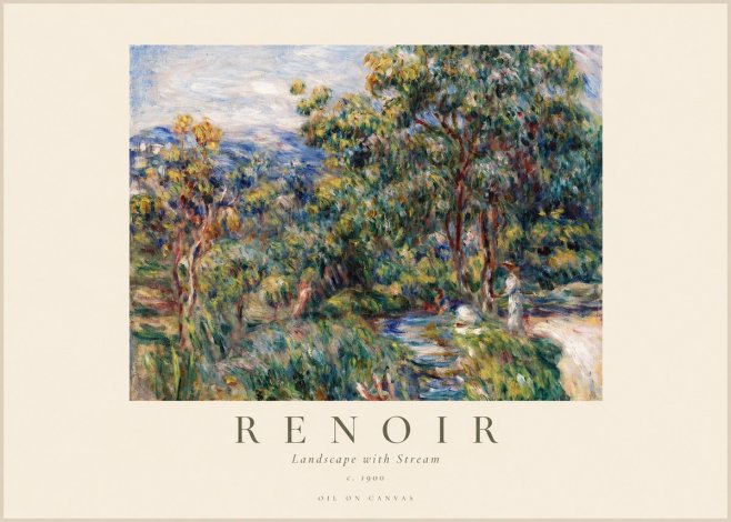 Renoir Landscape with Stream No1 - Juliste