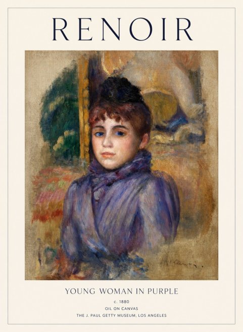 Renoir Young Woman in Purple No1 - Juliste