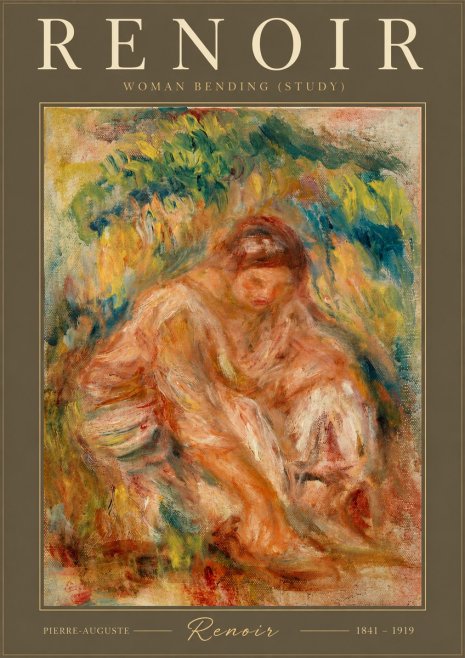 Renoir Woman Bending (Study) No2 - Juliste