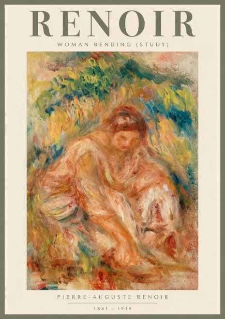 Renoir Woman Bending (Study) No3 - Juliste