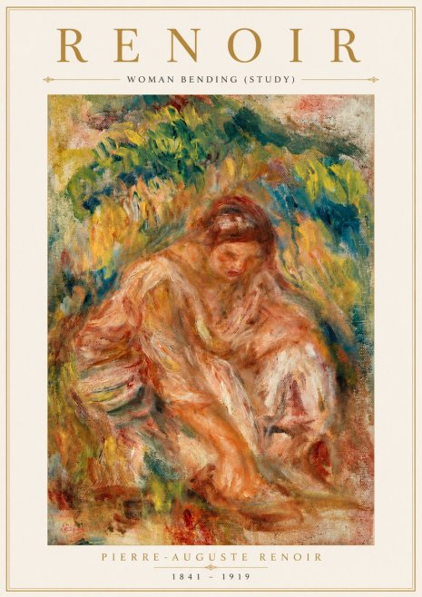 Renoir Woman Bending (Study) No4 - Juliste