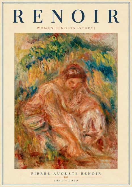 Renoir Woman Bending (Study) No6 - Juliste