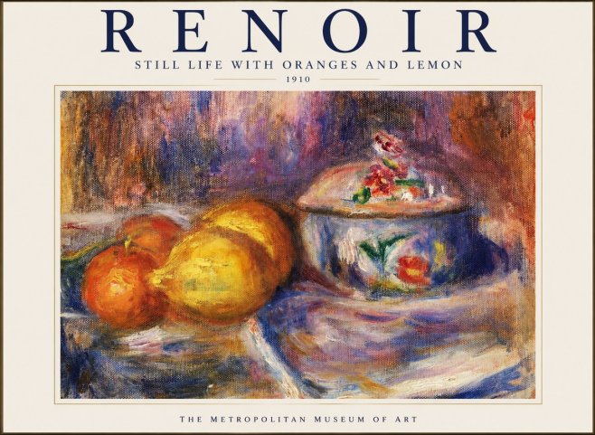 Renoir Still Life with Oranges and Lemon No1 - Juliste