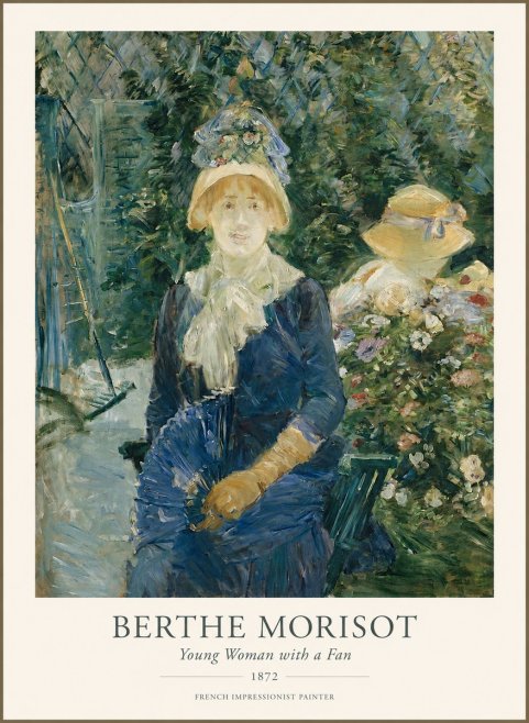 Berthe Morisot Young Woman with a Fan I No1 - Juliste