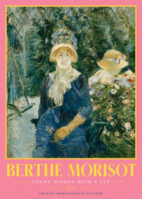 Berthe Morisot Young Woman with a Fan I No4 - Juliste