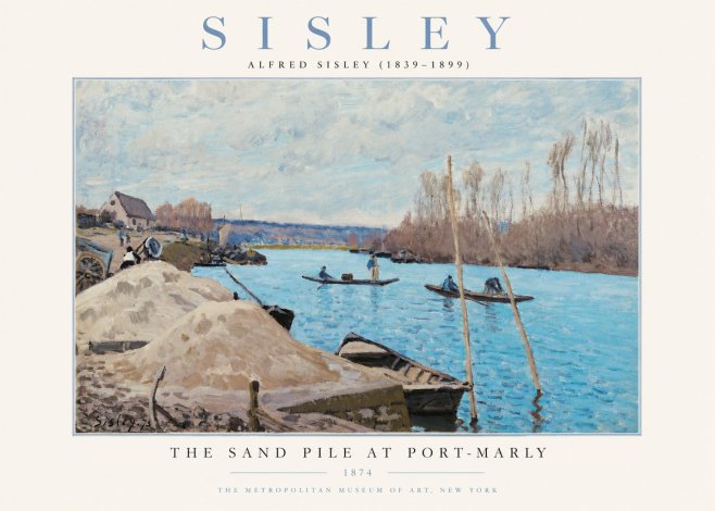 Sisley The Sand Pile at Port-marly No2 - Juliste