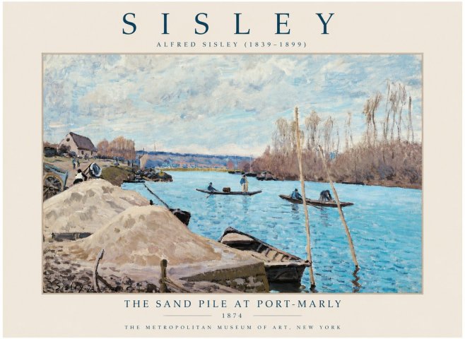 Sisley The Sand Pile at Port-marly No3 - Juliste