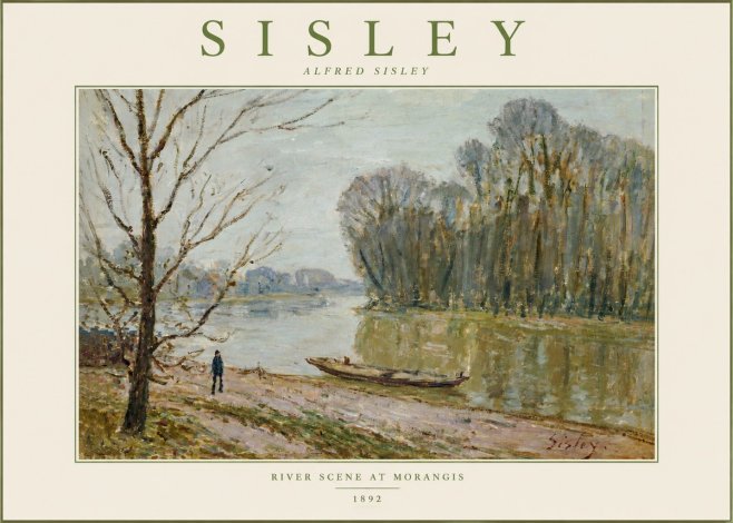 Sisley River Scene at Morangis No3 - Juliste