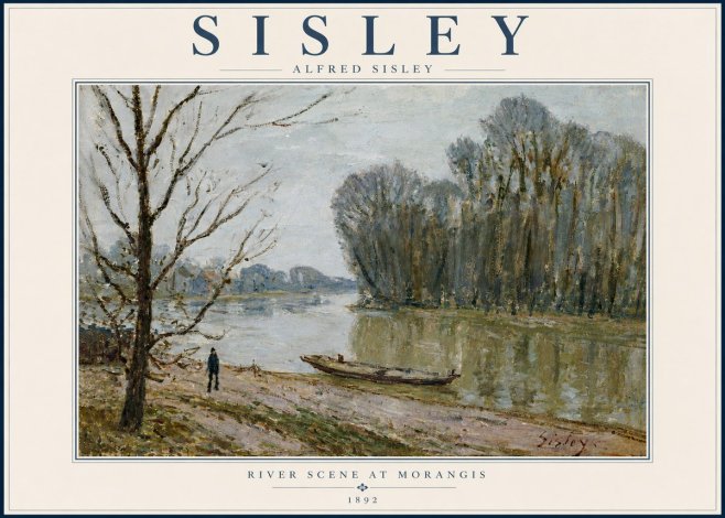 Sisley River Scene at Morangis No4 - Juliste