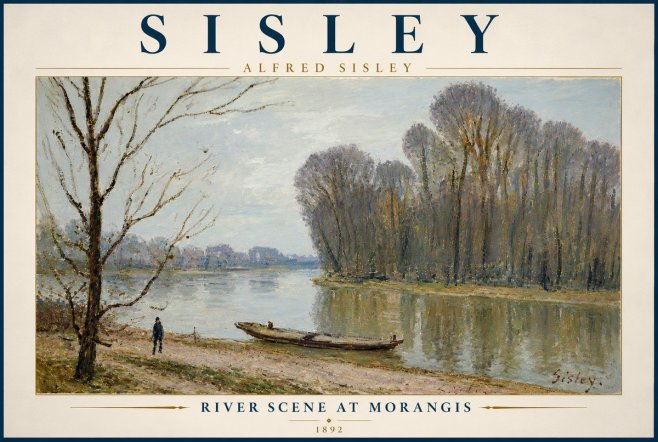 Sisley River Scene at Morangis No6 - Juliste