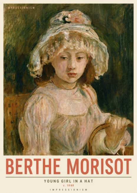 Berthe Morisot Young Girl in a Hat No5 - Juliste