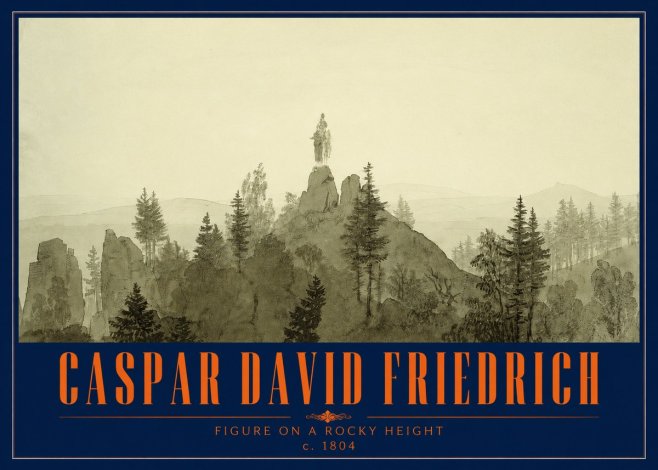 Caspar David Friedrich Figure on a Rocky Height No2 - Juliste