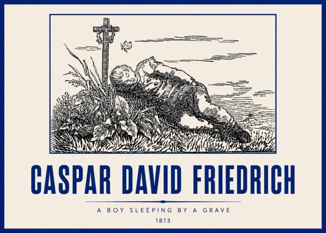 Caspar David Friedrich A Boy Sleeping by a Grave No6 - Juliste