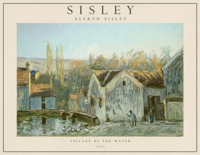 Sisley Village by the Water No1 - Juliste