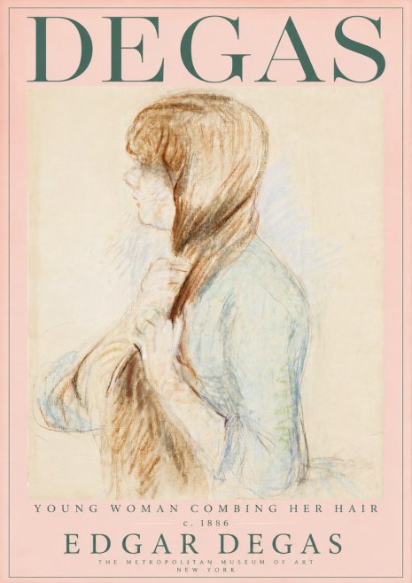 Edgar Degas Young Woman Combing Her Hair No3 - Juliste