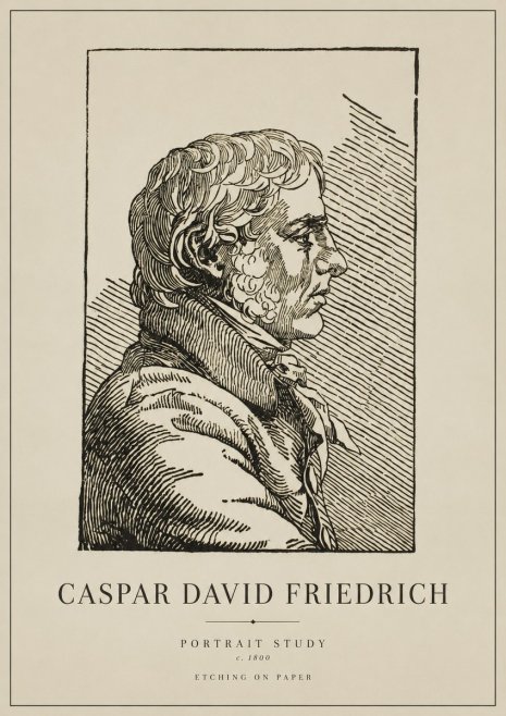 Caspar David Friedrich Portrait Study No1 - Juliste