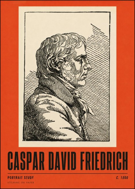 Caspar David Friedrich Portrait Study No2 - Juliste