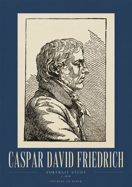 Caspar David Friedrich Portrait Study No3 - Juliste