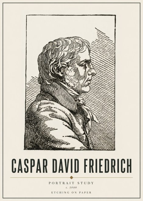 Caspar David Friedrich Portrait Study No4 - Juliste