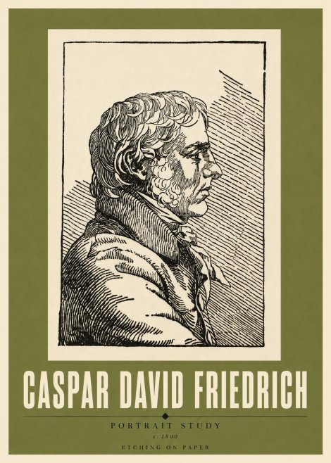 Caspar David Friedrich Portrait Study No5 - Juliste