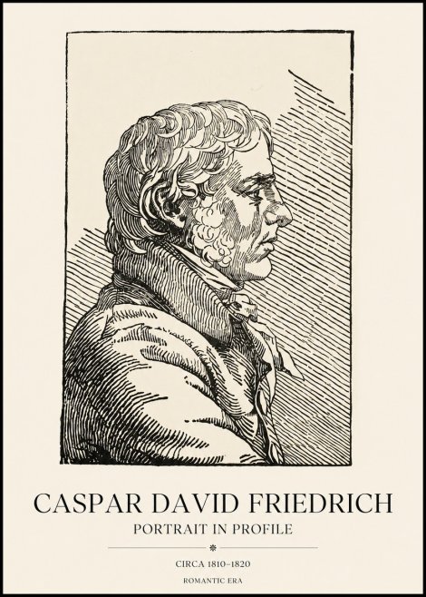 Caspar David Friedrich Portrait Study No6 - Juliste