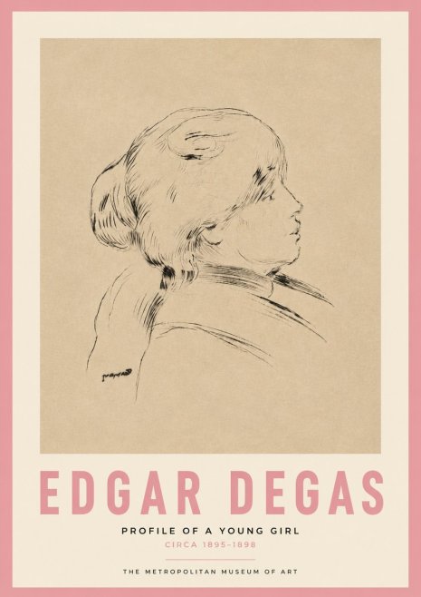 Edgar Degas Profile of a Young Girl No3 - Juliste
