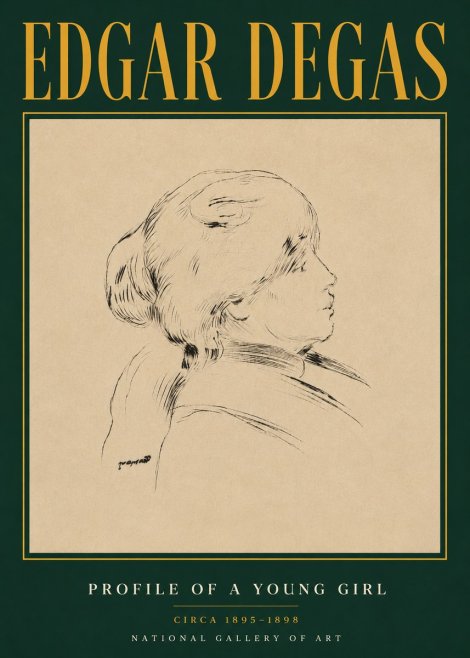 Edgar Degas Profile of a Young Girl No4 - Juliste