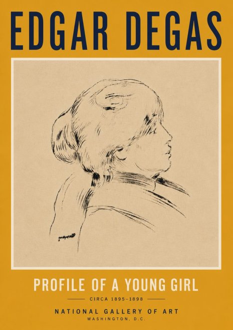 Edgar Degas Profile of a Young Girl No6 - Juliste