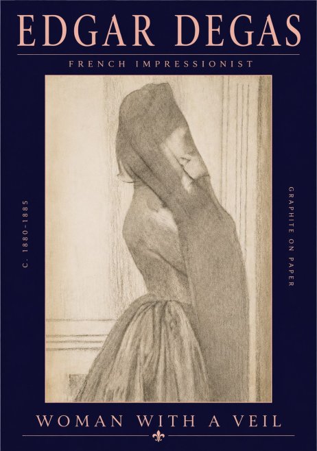 Edgar Degas Woman with a Veil No5 - Juliste