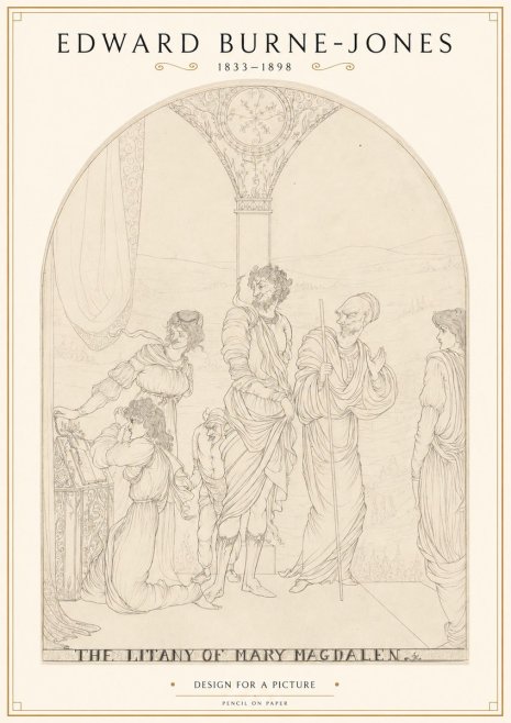 Edward Burne-Jones The Litany of Mary Magdalen No1 - Juliste