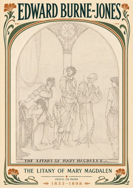 Edward Burne-Jones The Litany of Mary Magdalen No5 - Juliste