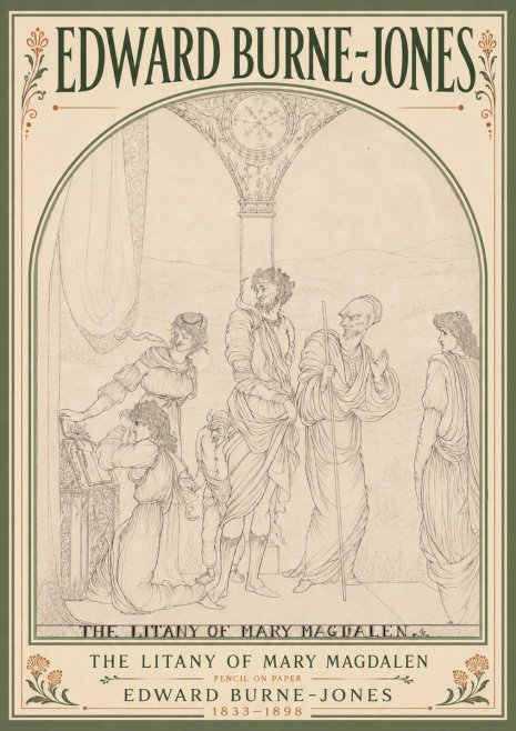 Edward Burne-Jones The Litany of Mary Magdalen No6 - Juliste
